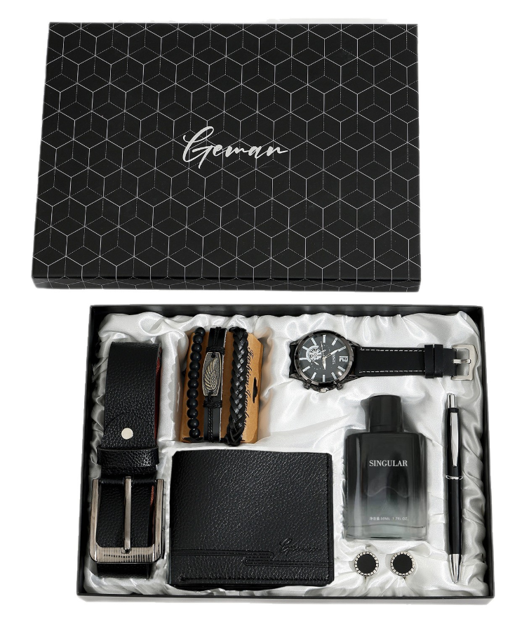 Gewan 7-in-1 Men's Gift Box - full set laid out